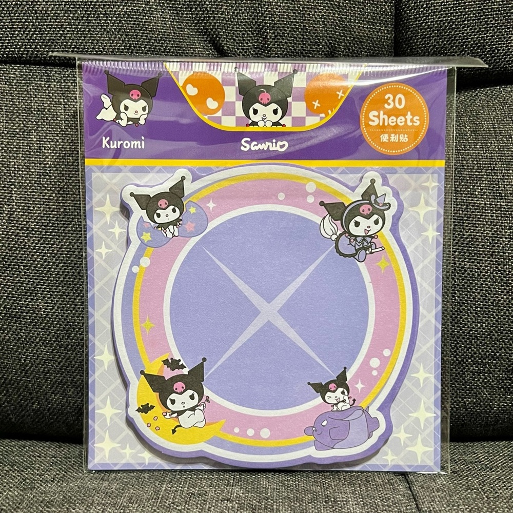 Kuromi Big Sticky Note Pad Stationary Kawaii